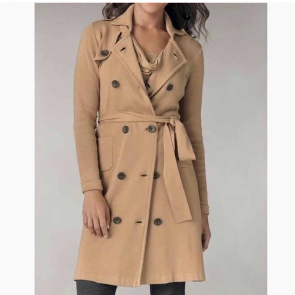 Cabi French Trench Sweater in Camel Size Medium